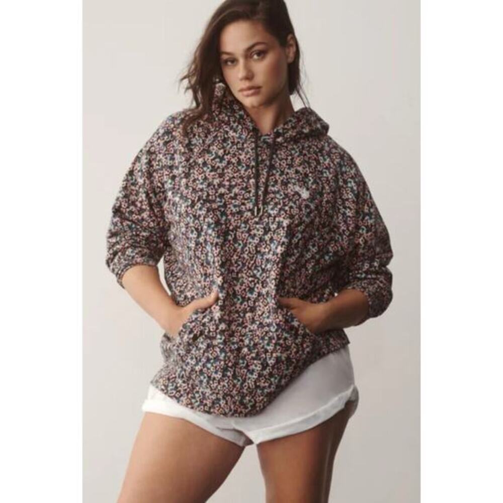 Gola x Anthropologie Hooded Sweatshirt Top Pullover Floral Printed Small